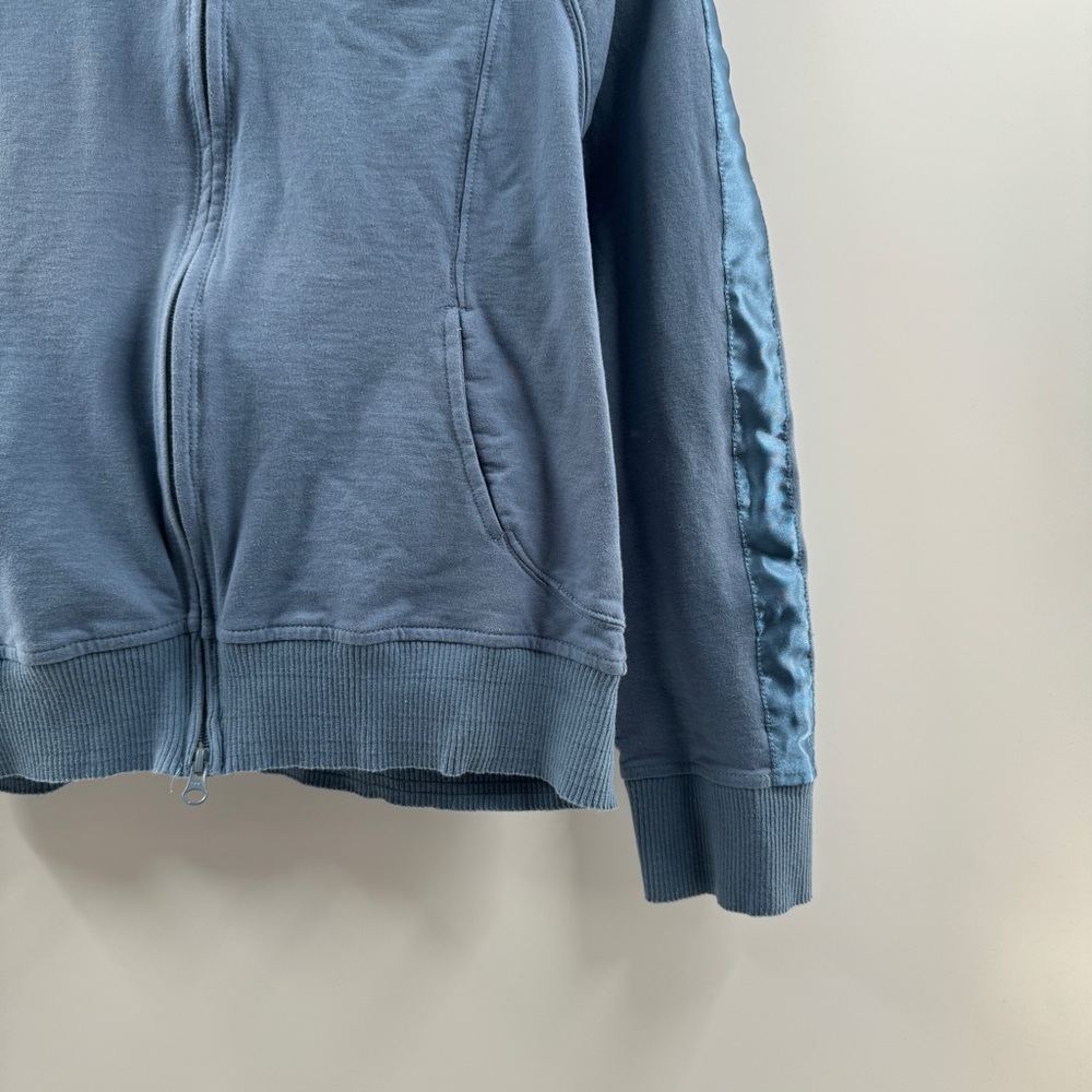 Reebok Vintage Blue Zip Up Jacket 100% Cotton Size Medium - Picture 2 of 7
